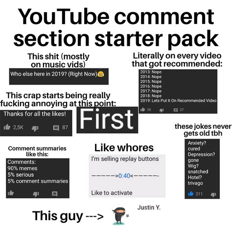 youtube comments starter pack|YouTube Comments Starter Pack .